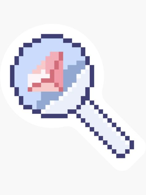 "Pixel SVT Carat Bong Lightstick" Sticker by buyouthful | Redbubble Seventeen Pixel Art, Svt Lightstick, Kpop Pixel Art, Pixel Art Kpop, Carat Bong, Bong Bong, Easy Pixel Art, Pixel Drawing, Hama Beads Design