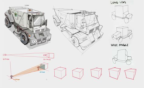 Drawing Vehicles, Basic Sketching, Robot Design Sketch, Artist Problems, Structural Drawing, Form Drawing, Perspective Drawing Architecture, Perspective Drawing Lessons, Military Drawings