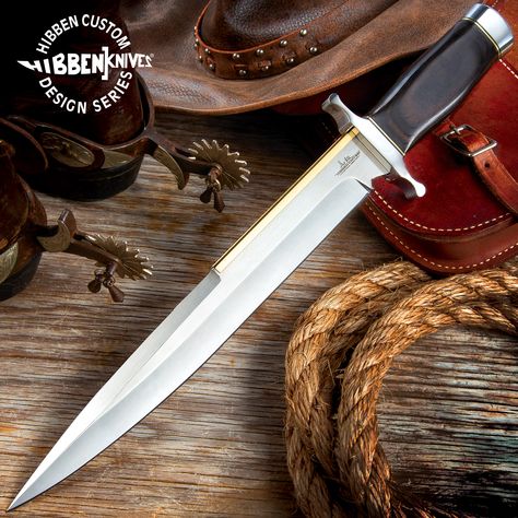 Gil Hibben Old West Toothpick Bowie Knife and Leather Sheath | BUDK.com - Knives & Swords At The Lowest Prices! Ulu Knife, Historical Swords, Star Knife, Great Knife, The Expendables, Cool Knives, Bowie Knife, Sylvester Stallone, Fixed Blade Knife