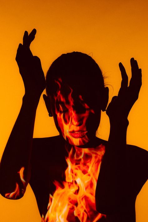 Ring Of Fire Photography, Fire Fashion Editorial, Fire Inspired Photoshoot, Fire Concept Photography, Cool Portrait Ideas, Fire Photography Ideas, Projected Photography, Fire Portrait Photography, Photography With Fire