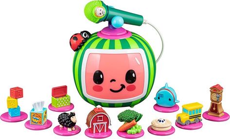 Cocomelon Toy: This adorable toddler toy is inspired by the popular series, Cocomelon. Use the included musical activators to play your favorite nursery rhymes from the show! Built-in Kids Music: Includes 10 magnetic musical activators – each figure plays a different Cocomelon song, like ‘Wheels On the Bus’, ‘Yes Yes Vegetables’, ‘Clean Up Song’, and more. Breakfast Song, Clean Up Song, Kids Microphone, Wired Microphone, Freeze Dance, Sleep Sounds, Karaoke Machine, Musical Box, Wheels On The Bus