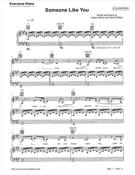 Someone Like You Piano, Healthy Board, Free Piano Sheet Music, Sheet Music Piano, Piano Notes, Free Piano, Fun Music, Music Piano, Piano Chords