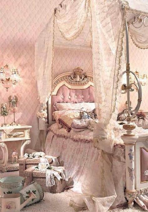 Lovely Princess Bedrooms, Victorian Room, Royal Bedroom, Dreamy Decor, Romantic Bedroom Decor, Pink Victorian, Victorian Bedroom, Princess Bedroom, Chic Bedroom Decor