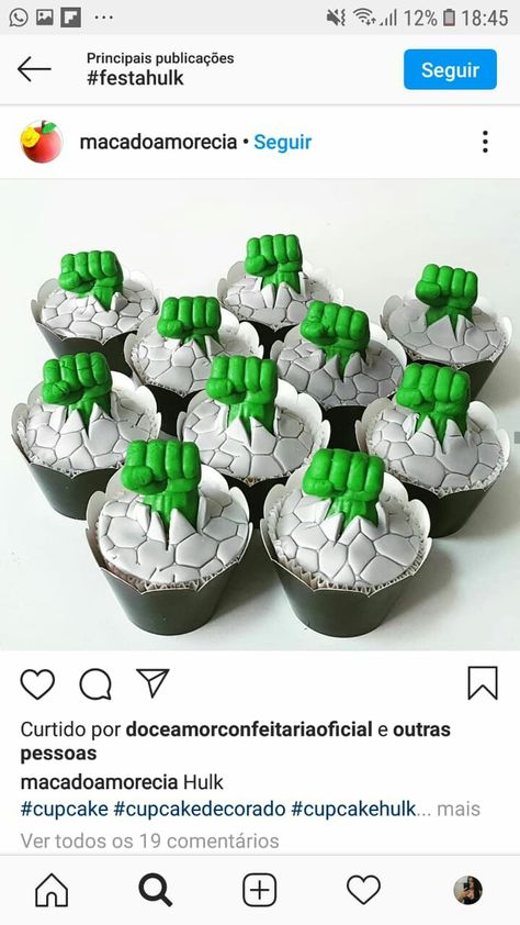 Hulk Birthday Party Decorations, Hulk Cupcakes, Hulk Theme, Hulk Birthday Parties, Hulk Party, Hulk Birthday, Hulk Spiderman, Cupcake Party, Candy Apples