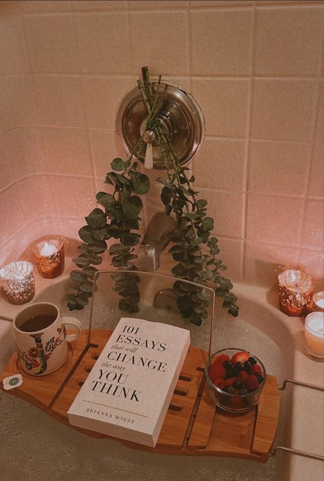 Reading In The Bathtub, Selfcare Bath, Bath Self Care, Self Care Bath, Bath Fitter, Glow Up, Future Apartment Decor, Future Apartment, Bathroom Inspo