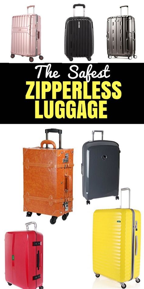 2018 Best #Zipperless #Luggage Reviews & Comparison Chart. We need to be so careful about our luggage, and these bags with no zips help prevent theft! CLICK HERE TO REVIEW THEM ALL. #TravelGear #packing Zipperless Luggage, Best Travel Luggage, Space Tourism, Carry On Packing, Backpack Organization, Cabin Luggage, Comparison Chart, Best Carry On Luggage, Travel Products