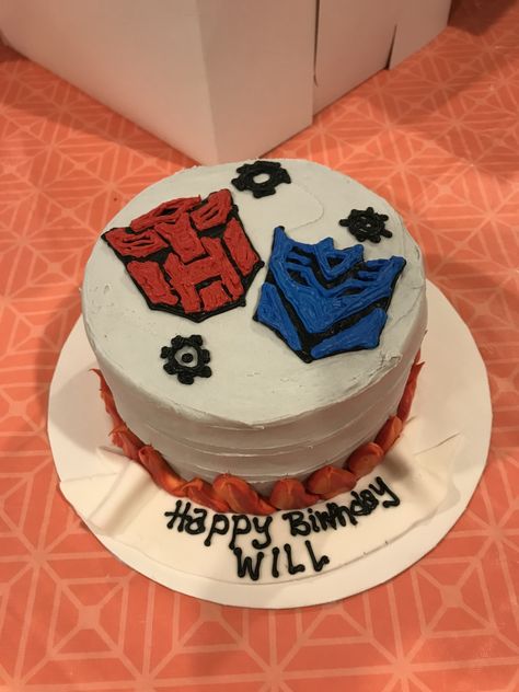 Simple Autobot Decepticon Transformers Birthday Cake Ideas, Transformers Bday Cake, Simple Transformers Cake, Autobot And Decepticon Symbol, Autobots And Decepticons Logo, Transformers Birthday Cake, Transformers Cake, Transformer Birthday, Birthday Cake