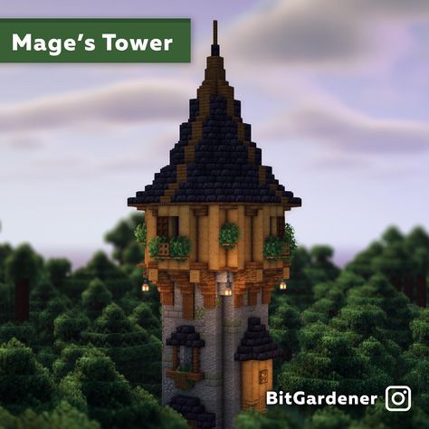 Mage Tower, Enchanting Room, Biome, Big Ben, Minecraft, Tower, Building, Instagram