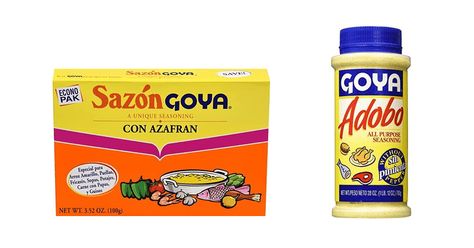 Sazon vs Adobo: What's The Difference? - Miss Vickie Sazon Goya Recipes Chicken And Rice, Sazon Goya Recipes, Diy Sazon Goya, Rice With Sazon Goya, Sazon Recipe, Homemade Sazon Goya, Sazon Seasoning, Adobo Seasoning, Spicy Seasoning