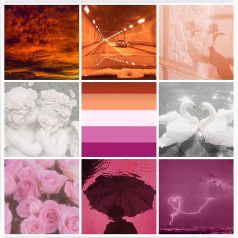 Lesbian Flag Moodboard, Sexuality Aesthetic, Pride Moodboard, Lesbian Colors, Moodboard Inspo, Adopt Idea, Moodboard Ideas, Moodboard Inspiration, Lesbian Flag