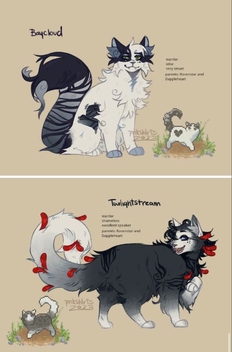 Warrior Cats Drawing Tips, Warrior Cats Clan Gen, Clan Gen Warrior Cats, Warrior Cats Oc Design Roblox Ideas, Clangen Art, Warrior Cat Fanart, Warrior Cats Ocs, Warrior Cats Oc Design, Warrior Cats Oc Ideas