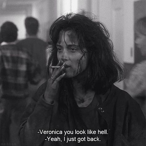 ❁ ; @troublejane Veronica Sawyer, Movies Quotes, Septième Art, I Love Cinema, Movie Lines, Winona Ryder, Film Quotes, Tv Quotes, Catching Fire