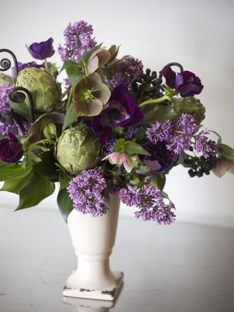 Purple And Green Floral Arrangements, Green Floral Arrangements, Lavender Weddings, Green Wedding Centerpieces, Purple Flower Arrangements, Purple And Green Wedding, Nice Flowers, Jack Davis, Green Centerpieces