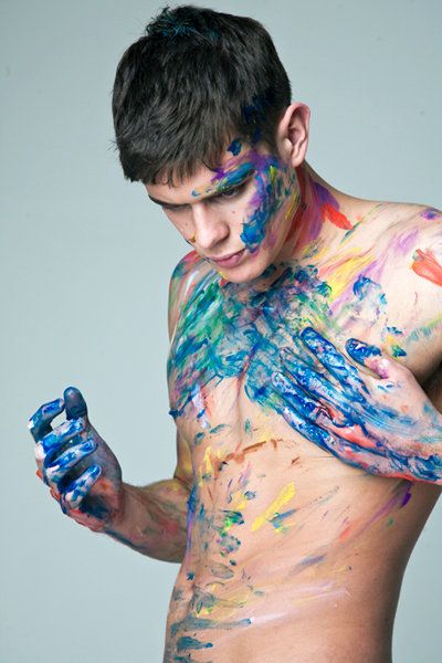 Body Painting Men, Hot Damn, Man Photo, Gay Art, Art Model, Painting Photos, Strike A Pose, Male Body, Body Painting