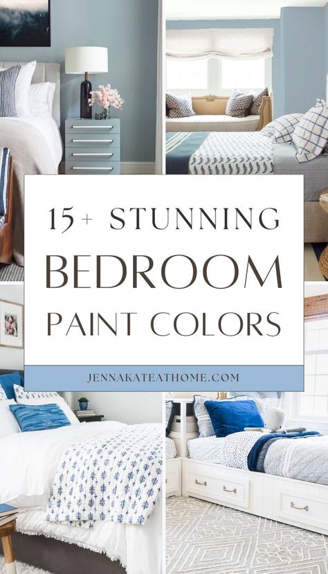 Cozy Bedroom Wall, Wall Paint Combination, Bedroom Paint Color Ideas, Wall Paint Colour Combination, Blue Bedroom Paint, Light Blue Paint Colors, Bedroom Paint Color, Light Blue Bedroom, Best Bedroom Paint Colors