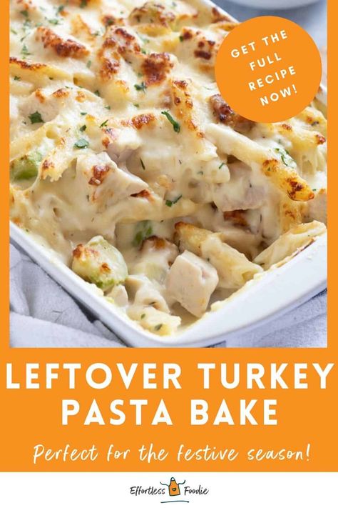 Christmas Vegetable Recipes, Leftover Turkey Pasta, Turkey Pasta Bake, Christmas Recipes Dinner Main Courses, Christmas Vegetables, Leftover Turkey Casserole, Pasta Bake Recipe, Penne Pasta Recipes, Turkey Pasta