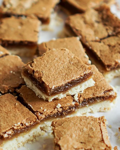 Butter Tart Squares Butter Tart Squares Shortbread Crust, Buttertart Squares Easy, Buttertart Squares, Butter Tart Squares, Butter Tart, Square Recipes, Butter Tarts, Best Butter, Shortbread Crust