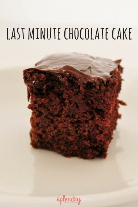 This delicious Last Minute Chocolate Cake requires NO eggs or milk! The perfect dessert to make when you realize you're low on ingredients! #chocolate #chocolatecake #dessert #cake #easyrecipe #dairyfreedessert #dairyfree Chocolate Cake Images, Buttermilk Chocolate Cake, Chocolate Pictures, Easy Chocolate Cake, Chocolate Heaven, Sheet Cakes, Cake Easy, Delicious Cake Recipes, Layer Cakes