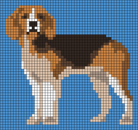 Beagle Cross Stitch, Dog Alpha Pattern, Diy Crochet Flowers, Weekend Crafts, Pixel Crochet, The Fox And The Hound, Cross Stitch Bookmarks, Cross Stitch Borders, Mini Cross Stitch