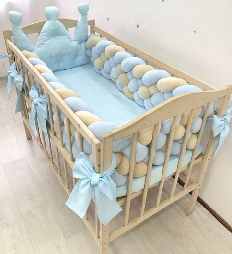 Crate and kids boys nursery |baby boy nursery room ideas themes color schemes gender neutral Baby Boy Nursery Room Ideas, Small Baby Shower Ideas, Braided Bumper, Nursery Room Ideas, Newborn Baby Bedding, Cozy Baby Room, Baby Bedding Set, Boy Toddler Bedroom, Pink Crib