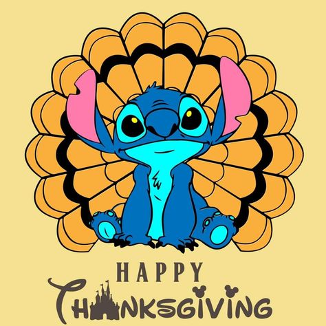 Thanksgiving Stitch, Stitch Thanksgiving, Stitch Wallpapers, Wallpaper Stitch, Thanksgiving Snoopy, Turkey Disguise Project, Stitch Wallpaper, Dtf Designs, Happy Thanksgiving Images