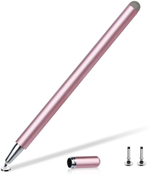 Stylus Pens for Touch Screens, LIBERRWAY Disc Stylus Pen Fiber Stylus with Magnetically Attached Cap, Compatible with ipad iPhone Chromebook, Rosegold Stylus Pens, New Tablets, Tablet Screen, Stylus Pen, Ipad Iphone, Black Box, Stylus, Touch Screen, Cell Phones