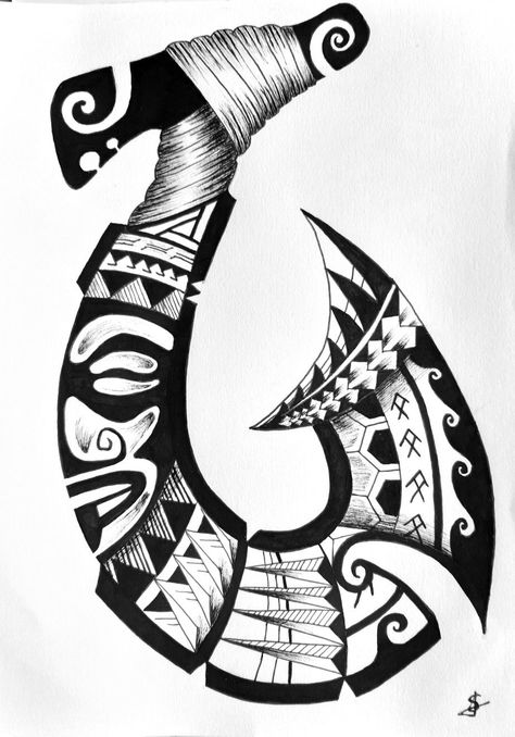 Traditional Hawaiian Tattoo, Tongan Tattoo, Polynesian Tattoo Meanings, Calf Tattoo Ideas, Shark Tooth Tattoo, Egyptian Cat Tattoos, Tiki Tattoo, Polynesian Tattoos Women, Hawaii Tattoos