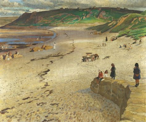 | knight, dame laura - Sennen Beach | Dame Laura Knight 1877-1972 Engeland Dame Laura Knight, Laura Knight, Summer Scenes, Beach Artwork, Impressionist Artists, English Artists, British Art, Art Prints For Sale, British Artist