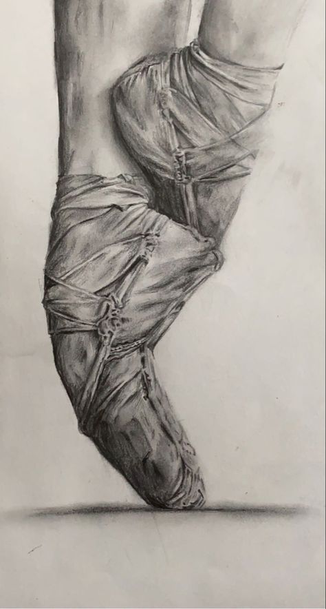 Gcse Art Sketchbook Dance, Dancer Pencil Drawing, Ballerina Pencil Drawing, Ballet Shoes Drawing Sketches, Sketches Of Ballerinas, Metamorphosis Art, Ballet Drawings, Leg Painting, Ballet Posters