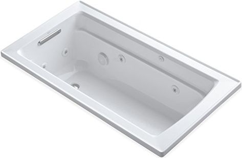 KOHLER K-1122-H-0 Archer Comfort Depth 5-Foot Whirlpool, White Kohler Tub, Best Bathtubs, White Tub, Craftsman Furniture, Whirlpool Bath, Tub Cleaner, Whirlpool Tub, Whirlpool Bathtub, Acrylic Bathtub