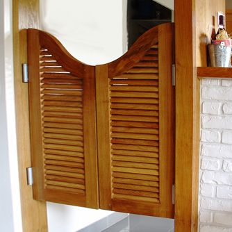 Cowboy Door, Saloon Decor, Oak French Doors, Bathroom Shower Doors, Western Saloon, Interior Design Classes, Game Room Basement, Small House Interior, Door Detail