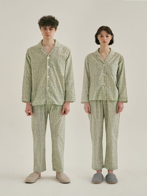 Cute Couple Pajamas, Classic Mood, Vintage Loungewear, Set Couple, Unisex Pajamas, Couple Pajamas, White Pajamas, Convertible Collar, Matching Pjs