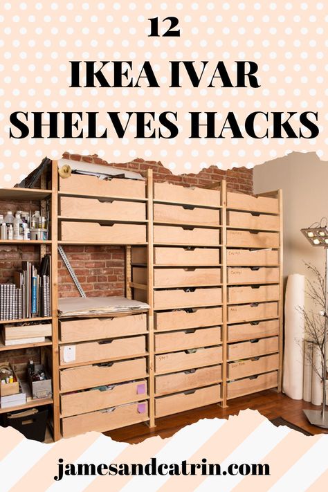 Ikea Upcycling, Ikea Ivar Shelves, Ikea Bed Slats, Ivar Regal, Ikea Pantry, Storage Hack, Ikea Organization Hacks, Ikea Desk Hack, Best Ikea Hacks