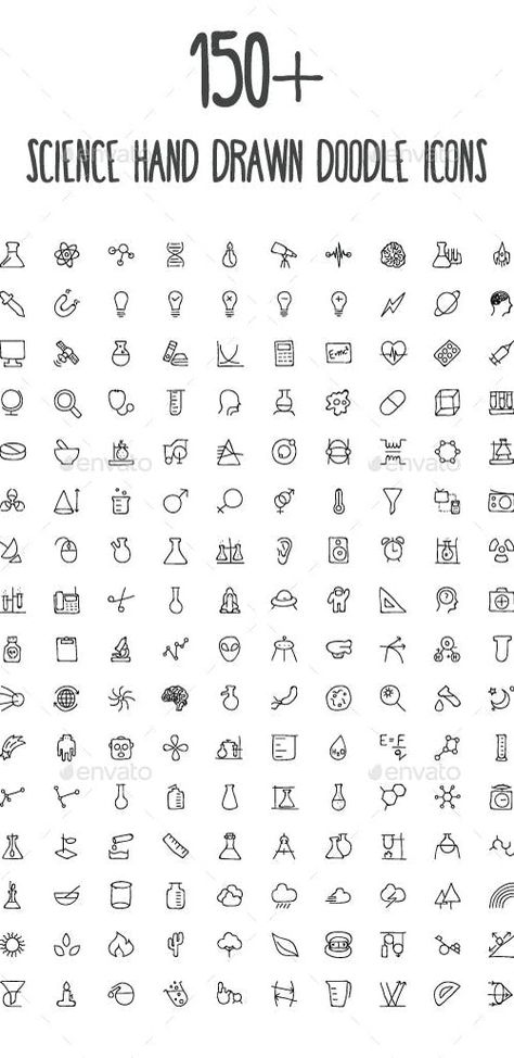 Science Doodles Easy, Bullet Icon, Science Doodles, Doodle Icons, Hands Icon, Page Borders Design, Hand Drawn Icons, Doodle Icon, Page Borders