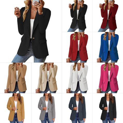 PRICES MAY VARY. High Quality Fabric: Made from premium fabrics, it offers durability and a comfortable fit. blazers for women blazers for women business casual oversized blazers for women blazers for women fashion casual spring blazers for women long blazers for women cropped blazers for women summer blazers for women Versatile: This suit jacket can be easily paired with different bottoms and innerwear, allowing for various styling options. lightweight petite blazers for women sleeveless blazer Woman Blazer Fashion, Navy Blue Dress With Blazer, Amazon Blazers For Women, Oversized Blazer With Jeans, Blazers For Women Outfits, Long Blazers, Oversized Blazers, Jacket Dresses, Cream Chicken