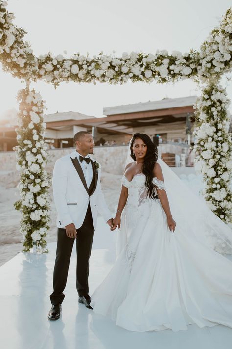 Makeupshayla Wedding, Wedding Ideas Dresses, Black People Weddings, Dream Wedding Ideas, Wedding Collage, Oceanfront Wedding, Flowers Candles, Events Photography, Stylish Wedding Dresses