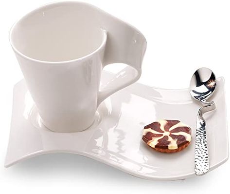 Wave Mug, Villeroy Boch New Wave, Second Birthday Cakes, Best Amazon Gifts, Truffle Boxes, Villeroy And Boch, Eating Utensils, Snack Table, Coffee Mug Sets