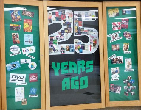 25th Anniversary of Millard West High School School Anniversary Bulletin Boards, School 25th Anniversary Ideas, School Anniversary Ideas, School Anniversary Celebration Ideas, Church Anniversary Themes, Welcome Back Teacher, School Anniversary, School Library Bulletin Boards, West High School