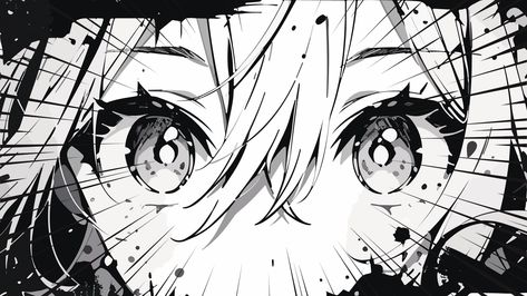 Anime Black And White, Wallpaper Fofo, Anime Pc, Desktop Wallpaper Black, Pc Desktop Wallpaper, Cool Aesthetic, Dark Images, Anime Black, Black And White Wallpaper