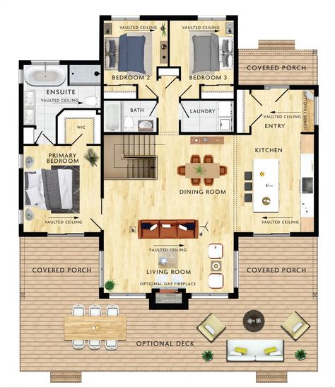 Salt Spring - Beaver Homes & Cottages Beaver Homes And Cottages Floor Plans, Beaver Homes And Cottages, Beaver Homes, Family Cottage, 3d Floor Plans, 3d Floor Plan, Traditional Cottage, Lake House Plans, Home Design Floor Plans