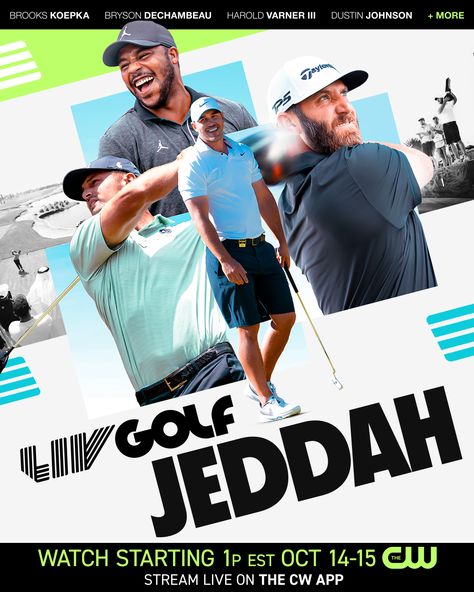 Liv Golf, Tennis Photography, Dustin Johnson, Jeddah, The Cw, Live Streaming, Tennis, Golf, Sports