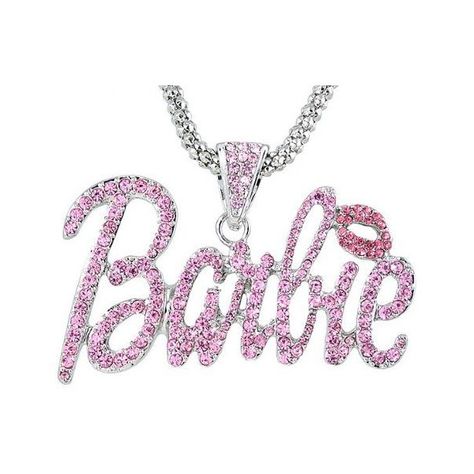 Amazon.com: Nicki Minaj Barbie Pink Crystal Pendant Charm Silver Tone... ($149) ❤ liked on Polyvore featuring jewelry, necklaces, accessories, crystal necklace, crystal chain necklace, chain pendant necklace, nicki minaj necklace and chain necklace Barbie Chain, Barbie Necklace, Nicki Minaj Barbie, Decals Codes, 2000s Pink, Accessories Crystal, Bloxburg Decals Codes, Bratz Inspired Outfits, Bloxburg Decals