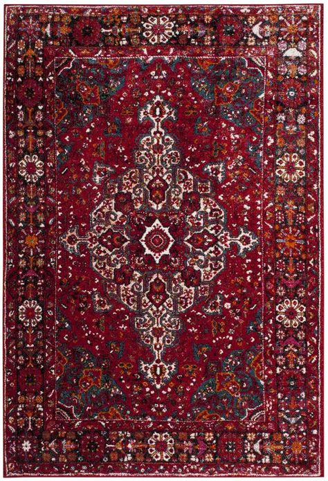 VTH222A Safavieh Rug, Southwestern Area Rugs, Persian Motifs, Rug Direct, Medallion Rug, Transitional Rugs, Easy Home Decor, Persian Area Rugs, Red Area Rug