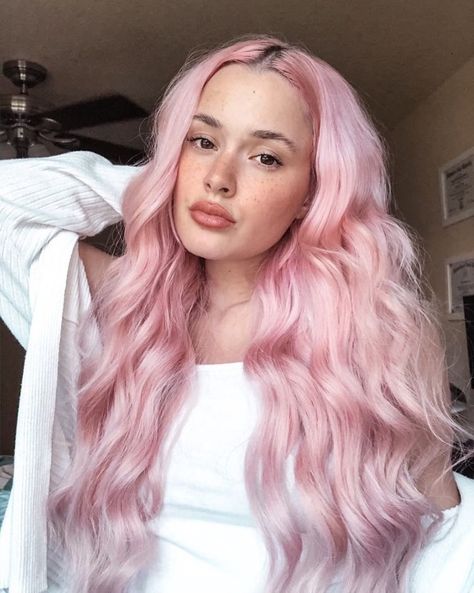 Bubblegum Hair Color, Pink Hair For Cool Skin Tone, Long Pastel Pink Hair, Bubblegum Hair, Pastel Hair Color Ideas, Bubblegum Pink Hair, 2024 Clothes, Pink Hair Color, Medium Hair Color