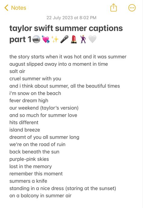 Taylor Swift City Captions, Cruel Summer Captions, Taylor Swift Summer Captions Instagram, Cute Taylor Swift Song Quotes, Summer Trip Captions, August Captions Instagram Taylor Swift, Summer Recap Instagram Captions, Summer Song Lyrics Captions, Taylor Swift Fall Captions