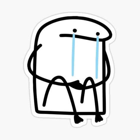 Flork Sticker, Meme Cake, Colour And Emotion, Florkofcows Icons, Blue Tears, Flork Meme, Funny Stick Figures, Funny Stickman, Kpop Stickers