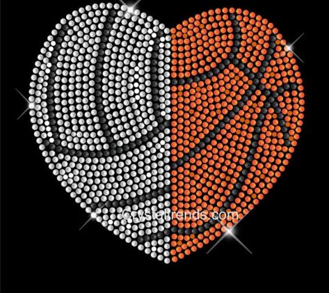 Basketball Heart, Volleyball Wallpaper, Rhinestone Heat Transfer, Checkered Top, Birthday Party At Home, Rhinestone Tees, Pink Wallpaper Backgrounds, Rhinestone Top, Heart Tee