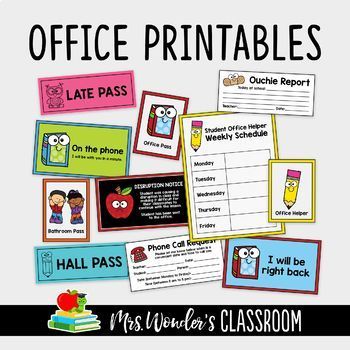 Use these School Secretary/Office printables to help organize the office and make it more Eco friendly. Fun bright colourful and easy to identify labels posters signs late slips and so much more. Some of the files are editable.Please note this listing includes a license for ONE WHOLE SCHOOL.Eac... Elementary School Secretary Office Decor, School Secretary Office, School Office Organization, Office Printables, Schedule School, Secretary Office, School Office Decor, School Secretary, Administrative Assistant