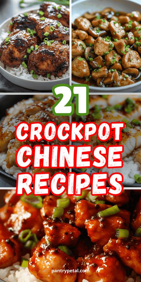 I'm thrilled to share these 21 mouthwatering Crockpot Chinese recipes! They've made dinner planning so much easier and more delicious. Whether you're in the mood for savory stir-fries or comforting soups, these slow cooker meals have you covered. I can't wait to impress my family with these authentic flavors! Cooking has never been this convenient and satisfying! Easy Cheap Chinese Food Recipes, Crockpot Japanese Recipes, Easy Chinese Food Recipes Crockpot, Chinese Food Crockpot Recipes, Chinese Food Potluck Ideas, Crock Pot Recipes Asian, Chinese Food Recipes Crockpot, Chinese Potluck Ideas, Crock Pot Asian Recipes