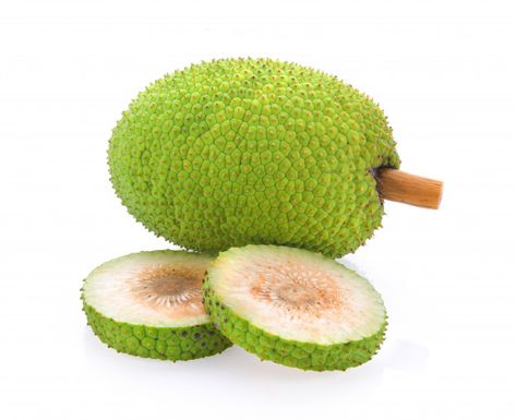 Breadfruit isolated on white background ... | Premium Photo #Freepik #photo #background #food #tree #texture Bread Tree, Dominican Food, Fruit Benefits, Natural Nature, Fruit Garden, Exotic Fruit, Tropical Fruits, Healthy Fruits, Eating Raw